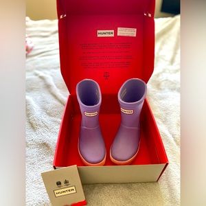 HUNTER Rainboots sz 7B/8G Toddler in LAVENDER MIST/SALT PINK